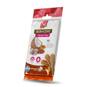  Дентални лакомства за здрава кожа и козина N&D Dog Dental Treat Skin and Coat Adult Medium and Maxi  за кучета от средни и едри породи с киноа, херинга, кокос и куркума 100 гр